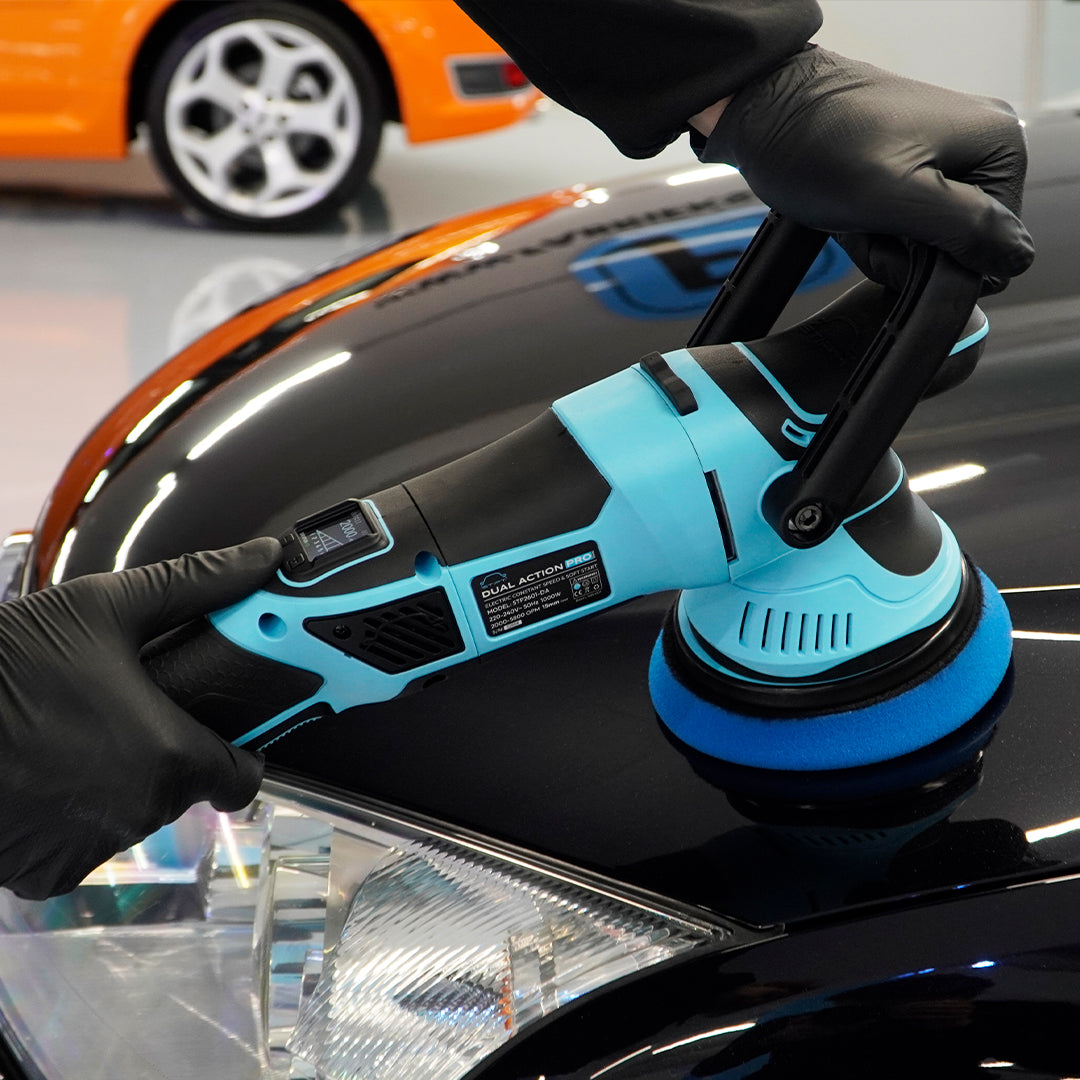 Stipt Dual Action Polisher Pro tijdens het polijsten – All-in PRO Set
