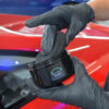 Stipt Wax Shield aanbrengen op de pad