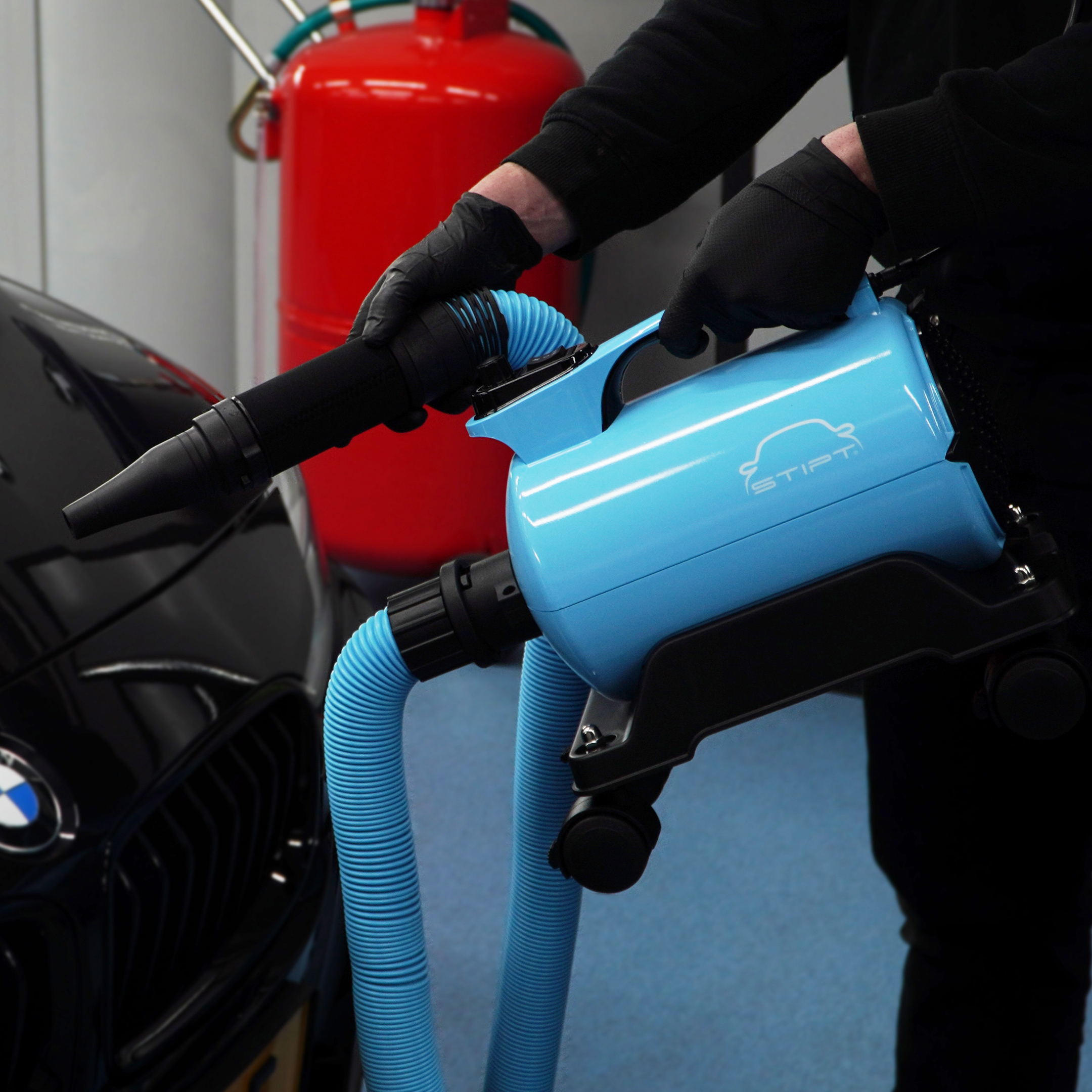 Stipt Car Blower in gebruik